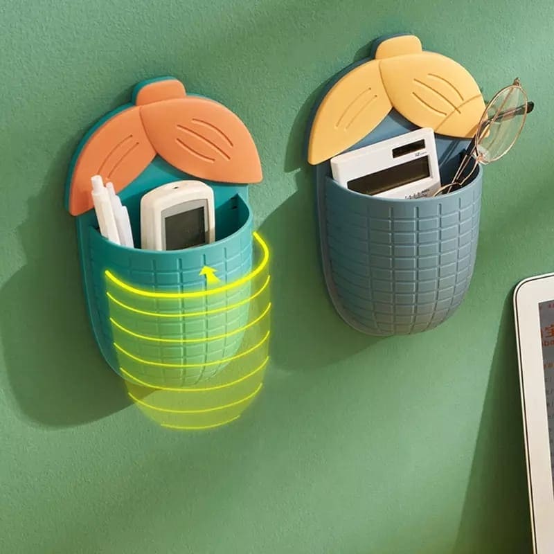 Wall Mounted Corn Shaped Toothbrush And Pen Holder, Toilet Toothbrush Rack, Wall-mounted Drain Free Comb Toothpaste Storage Box