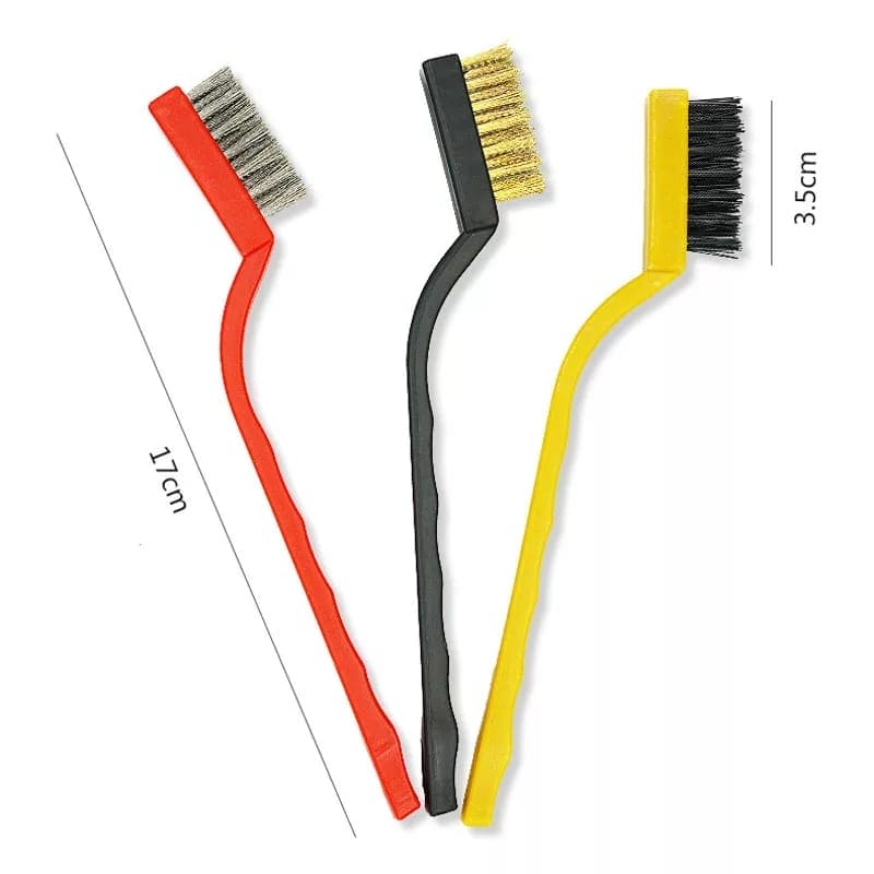 Set Of 3 Gas Stove Cleaning Wire Brush, Metal Cleaning Rust Brush, Metal Cleaning Grinder Fitter Machine Cleaner, Gas Stove Pipes Cleaning Tool, Kitchen NIC Brush