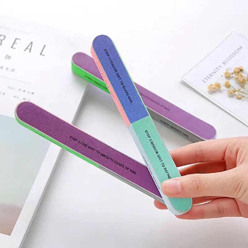 7 Faced Sandpaper Nail File Knives Nail Tool, Nail File Double Side Buffing Bar, Seven Sided Nail Files Polishing Tool, Manicure Pedicure Professional File Nail Art Sanding Nail Buffer
