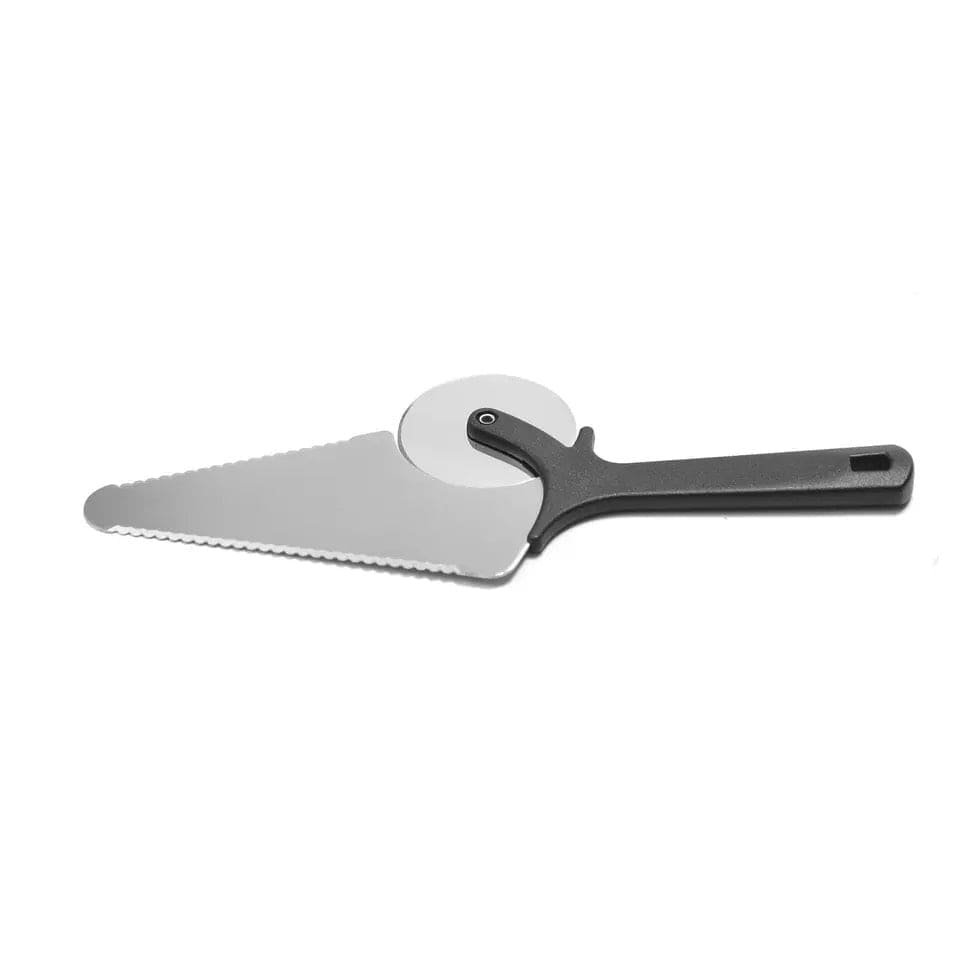 2 In 1 Cake Pizza Cutter, Multifunction Roller Pizza Spatula Cake Spatula, Pizza Cutter Wheel for Cake Pizza Pies Kitchen, Cake Bread Round Knife, Stainless Steel Cake Pie Pizza Server Slicer