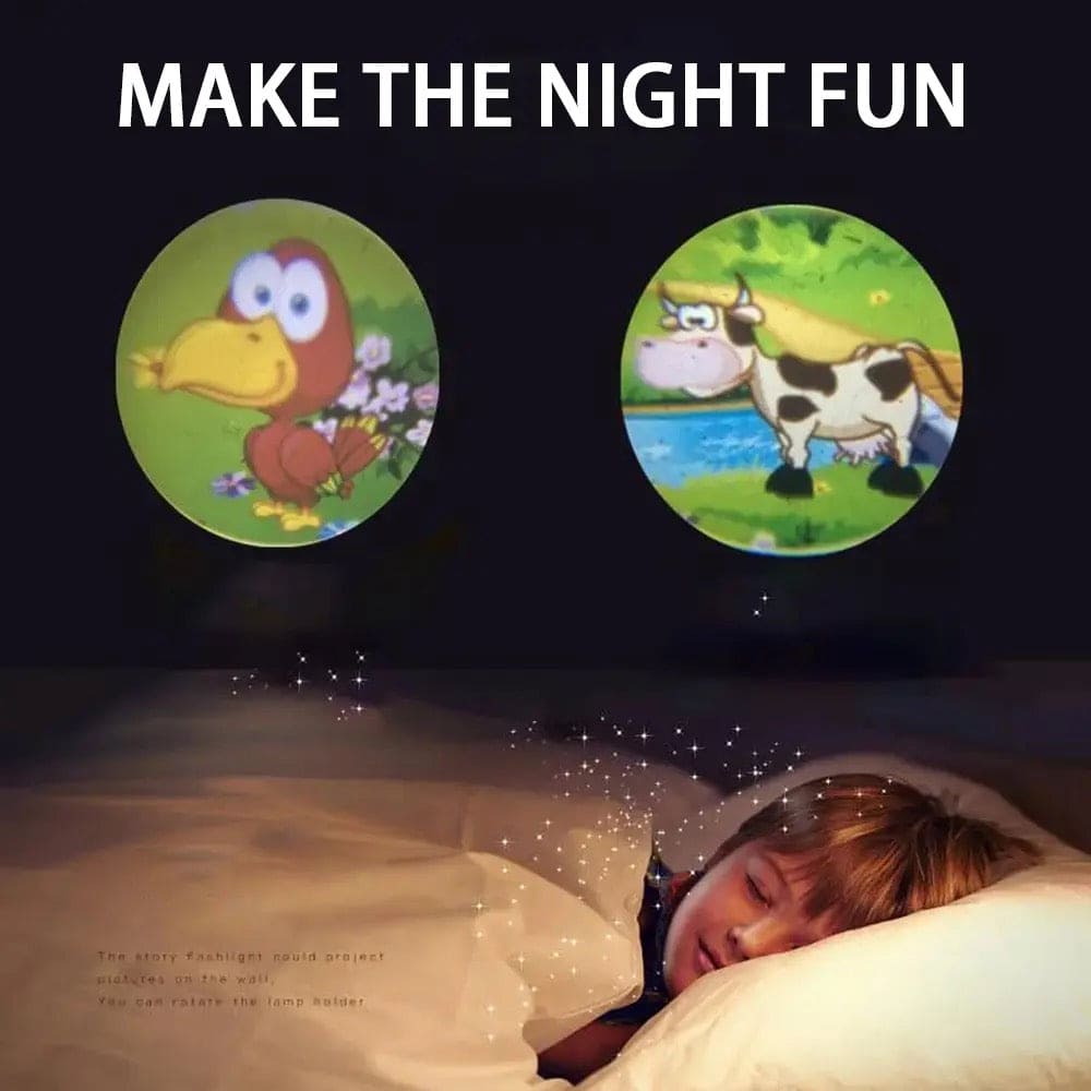 Flashlight Projector Torch Lamp, Toy Cute Cartoon Creativity Toy Torch Lamp Flashlight Projector Toy Baby Sleeping Story Book Toy Lamp, Bedtime Night Light, Fun Toys For Baby Toddlers