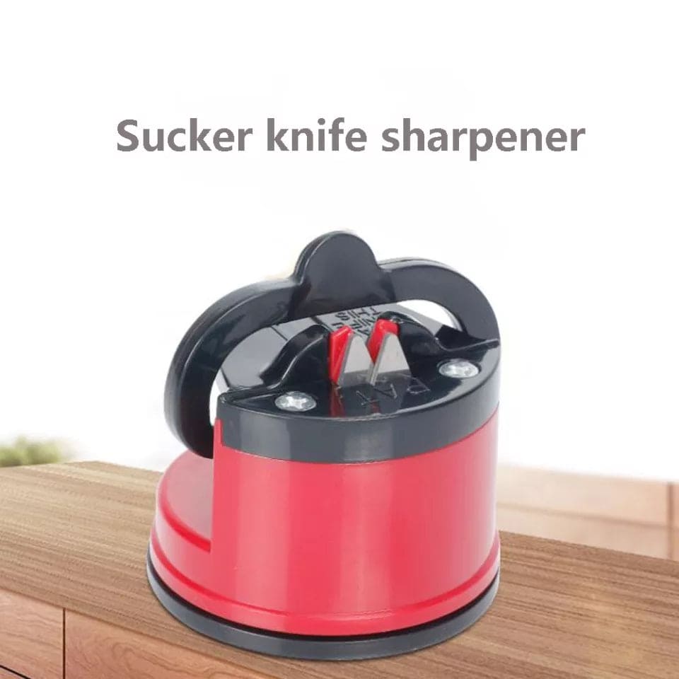 Sucker Kitchen Knife Sharpener, Manual Knife Sharpener Kit, Portable Sharpener with Suction Cup
