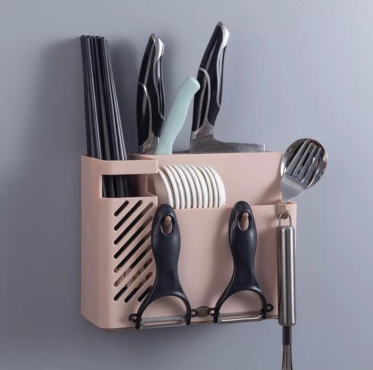 Creative Home Chopsticks Cage, Wall-Mounted Kitchen Utensils Storage Organizer, Fork Knife Spoon Holder