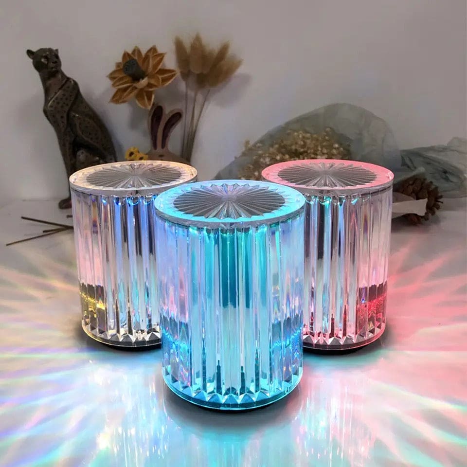 Mini Crystal Lamp, LED Crystal Table Lamp, Creativity Acrylic Diamond Bedside Lamp, Acrylic Decoration Desk Lamps, Decorative Night Lamp, Rechargeable Decoration Desk Night Lamp