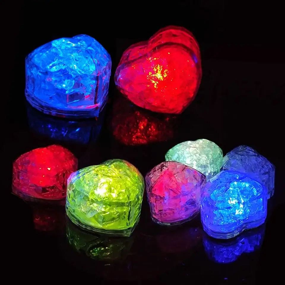 Multicolor LED Ice Cubes, Glowing Ice Cubes, Luminous Ice Cubes, Led Flash Ice Drink Cup Sensor Glow Light, Automatic Flashing Sensor Cubes, Liquid Sensor Reusable Ice Cube, Decor Induction Light Bar Party Supplies