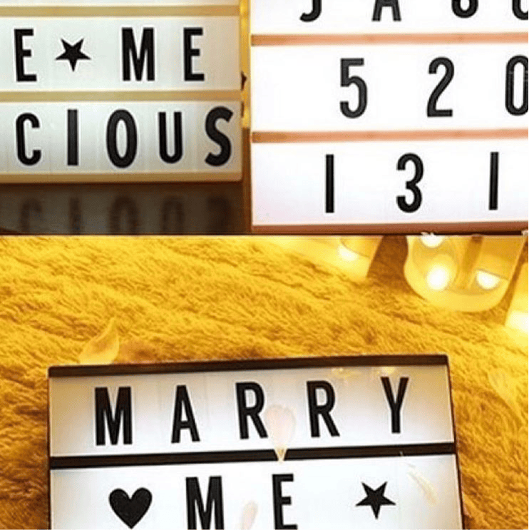 Cinematic Cinema Led lightbox, Led Message Box, Message Light Box