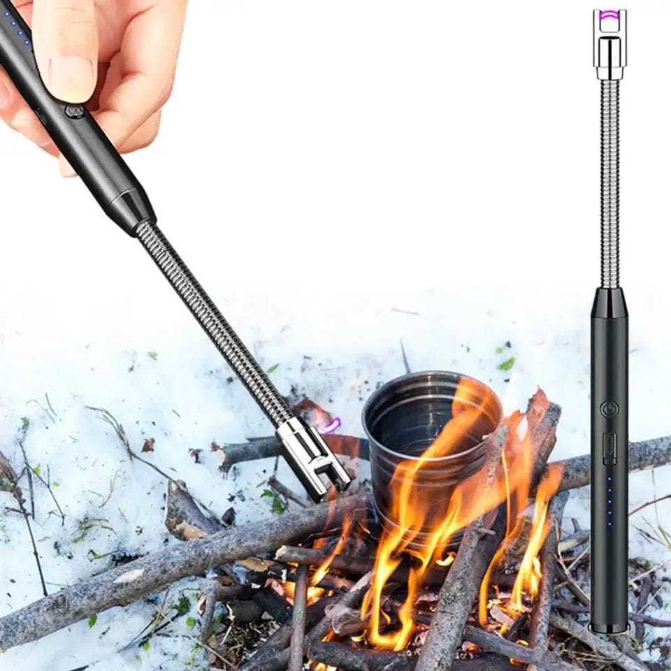 Electric Arc Lighter, Useful BBQ Flameless Plasma ignitor, Outdoor Kitchen Lighter, Portable Electronic Lighter, 360 Degree Rotation Lighter, Extended Stove Lighter, Electric Long Lighter, Plasma Grill Lighter, Long USB Rechargeable Arc Lighter