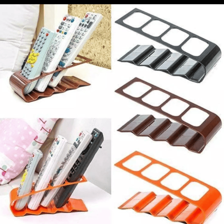 Metal Remote Control Organizer, 4 Layer Smart Metal Remote Stand, Stainless Steel Multi Layer TV Remote Control Holder