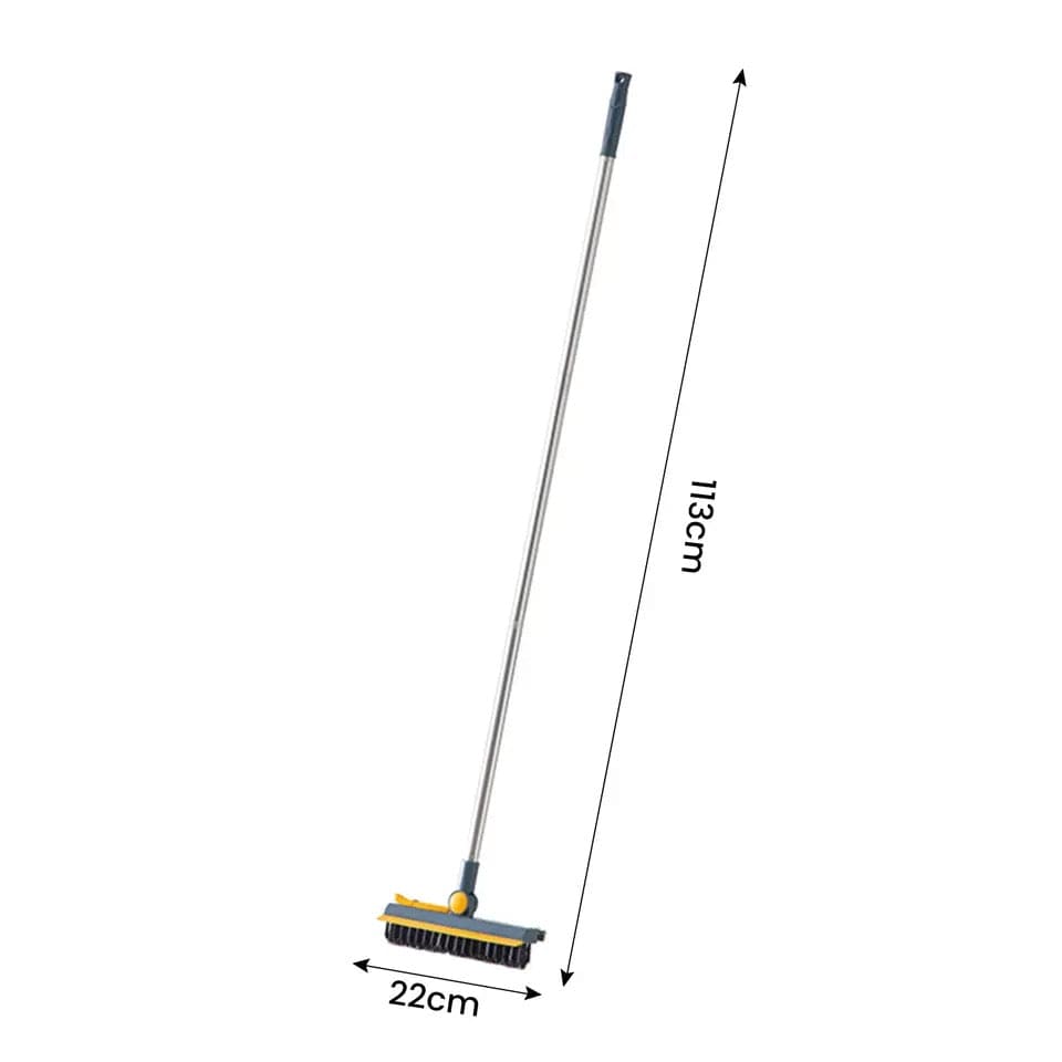 3 In 1 V Shaped Cleaning Brush, Floor Scrub Magic Broom With Long Handle, Floor Cleaning Brush, Long Handle Stiff Broom
