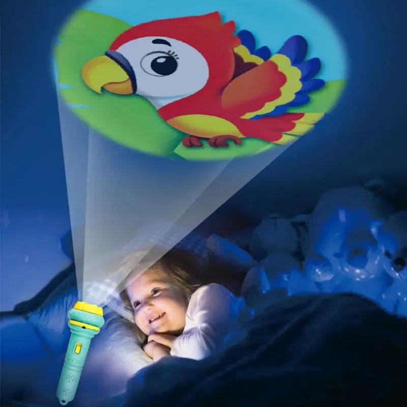 Flashlight Projector Torch Lamp, Toy Cute Cartoon Creativity Toy Torch Lamp Flashlight Projector Toy Baby Sleeping Story Book Toy Lamp, Bedtime Night Light, Fun Toys For Baby Toddlers
