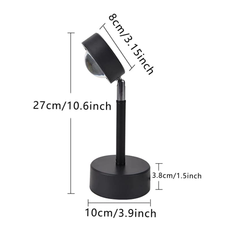 Sunset Projector Lamp, Atmosphere Led Night Light For Bedroom, Coffee Shop Background Wall Decoration, USB Table Lamp, 180˚ Degree Rotation Led Night Light