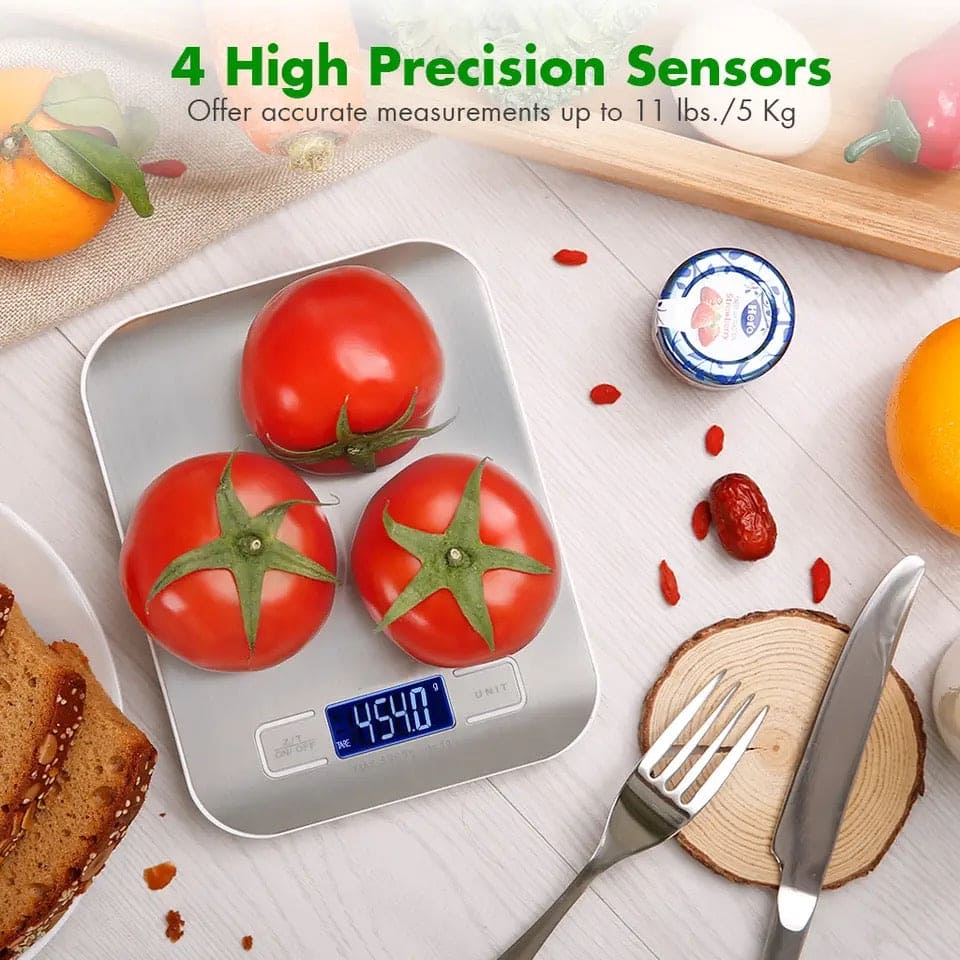 Digital Kitchen Scale, Multifunction LCD Display Kitchen Scale, Stainless Steel Measuring Scale, Rechargeable Steel Food Weighting Scale, Household Kitchen Scale, Portable Precision Scales