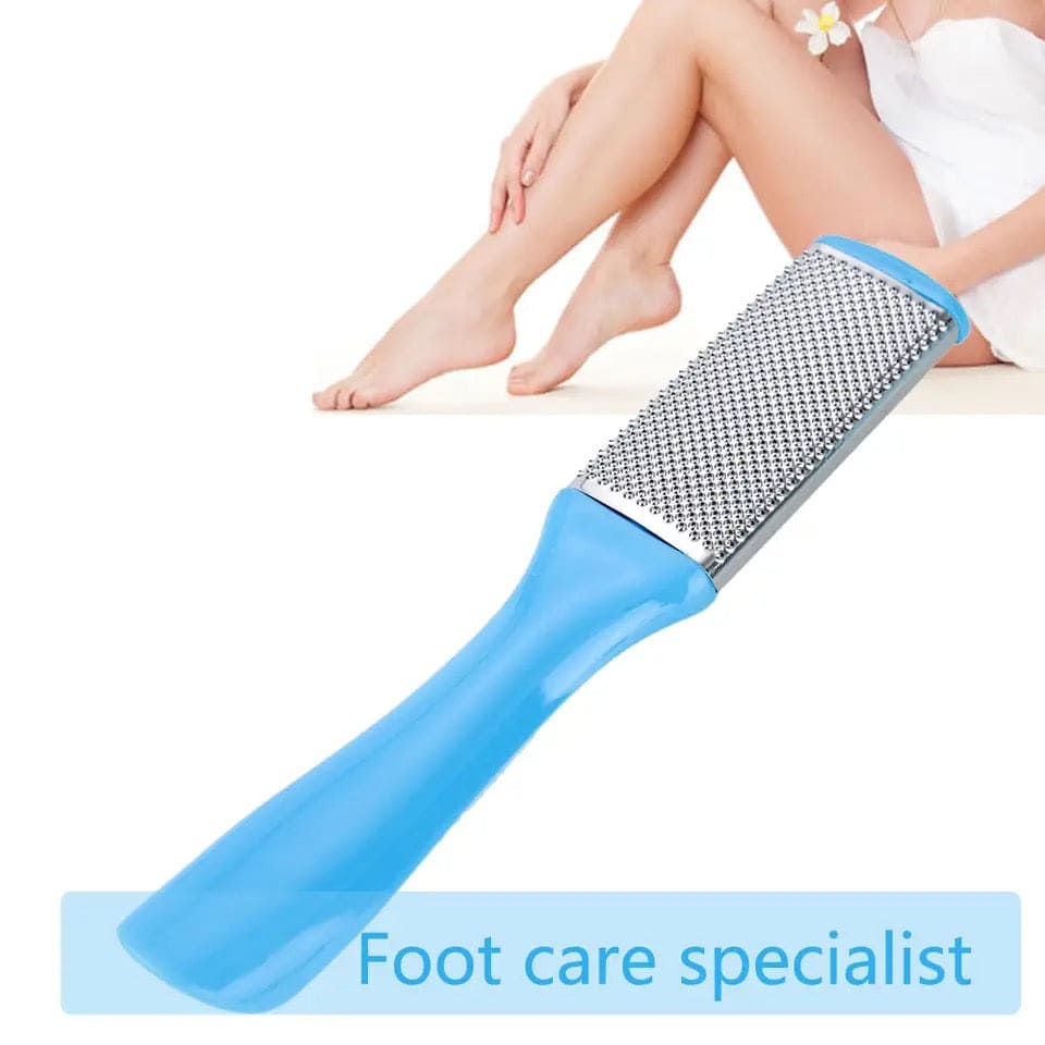 Double Sided Foot Filer, Professional Pedicure Foot Filer, Stainless Steel Foot Scrubber, Hard Skin Removers, Callus Dead Skin Remover, Anti-slip Plastic Handle Pedicure Tool, Stainless Steel Dead Skin Scrapper