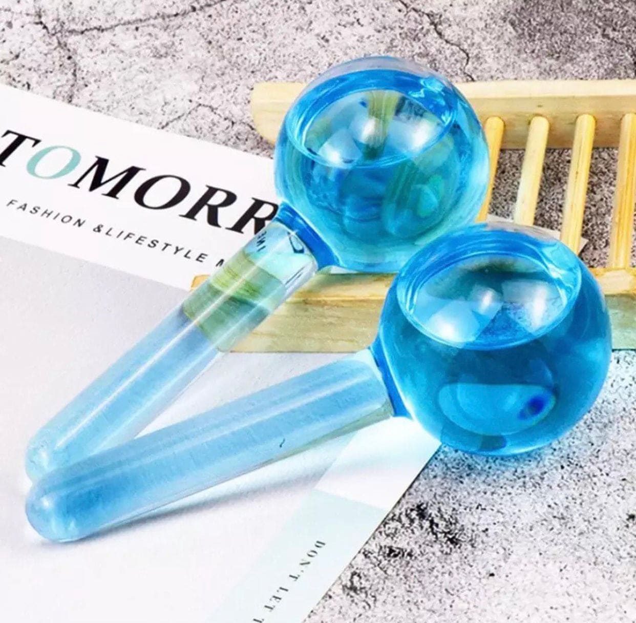 Crystal Ice Hockey, Energy Face Eye Massaging Globes, Face Lifting Anti Wrinkles Ice Roller, Anti Aging Health And Skincare Tool