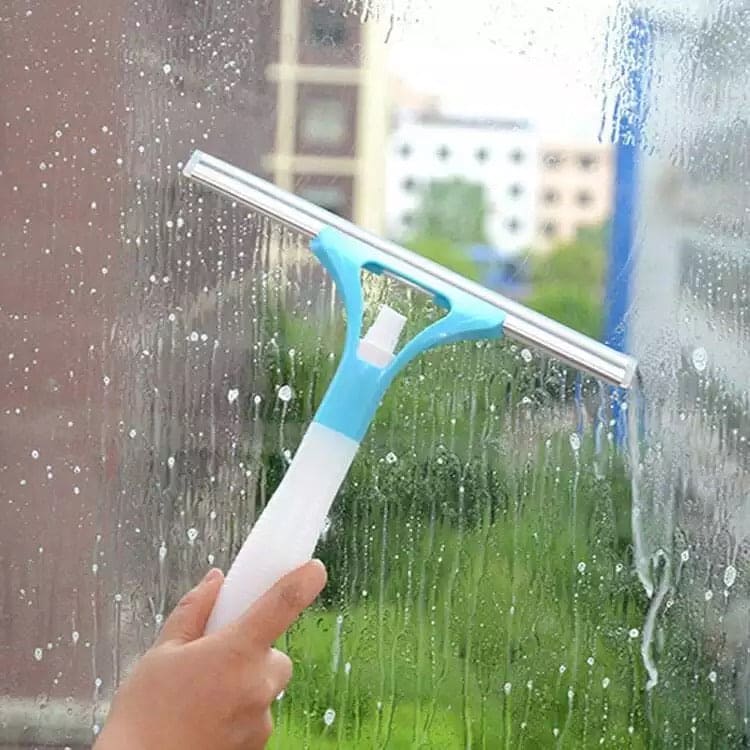 Multifunctional Glass Cleaner, 2 in 1 Spray Wiper, Glass Window Scrape ...
