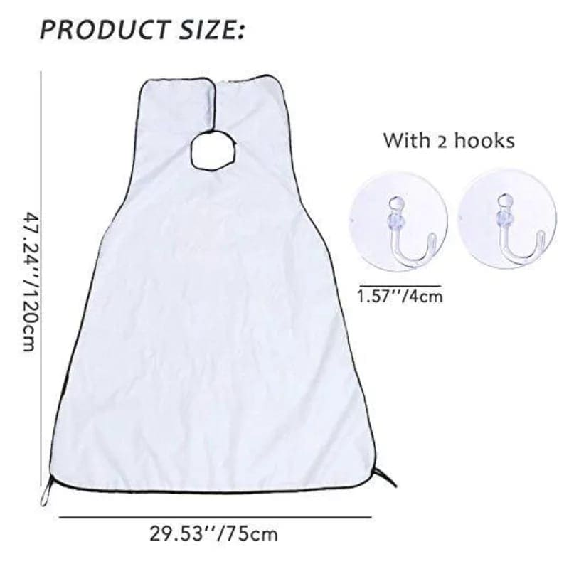 Waterproof Male Beard Apron, Man Bathroom Apron, Waterproof Floral Cloth, Men Beard Bib Apron, Hair Shave Apron For Man, Household Cleaning Protector, Men Grooming Cape For Shaping And Trimming