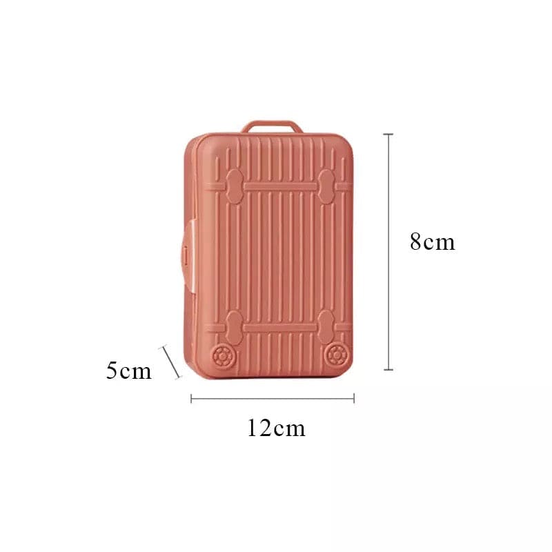 Briefcase Style Drain Soap Box, Waterproof Portable Soap Case, Sealed Soap Container, Multifunctional Creative Soap Box, Soap Draining Tray For Bathroom