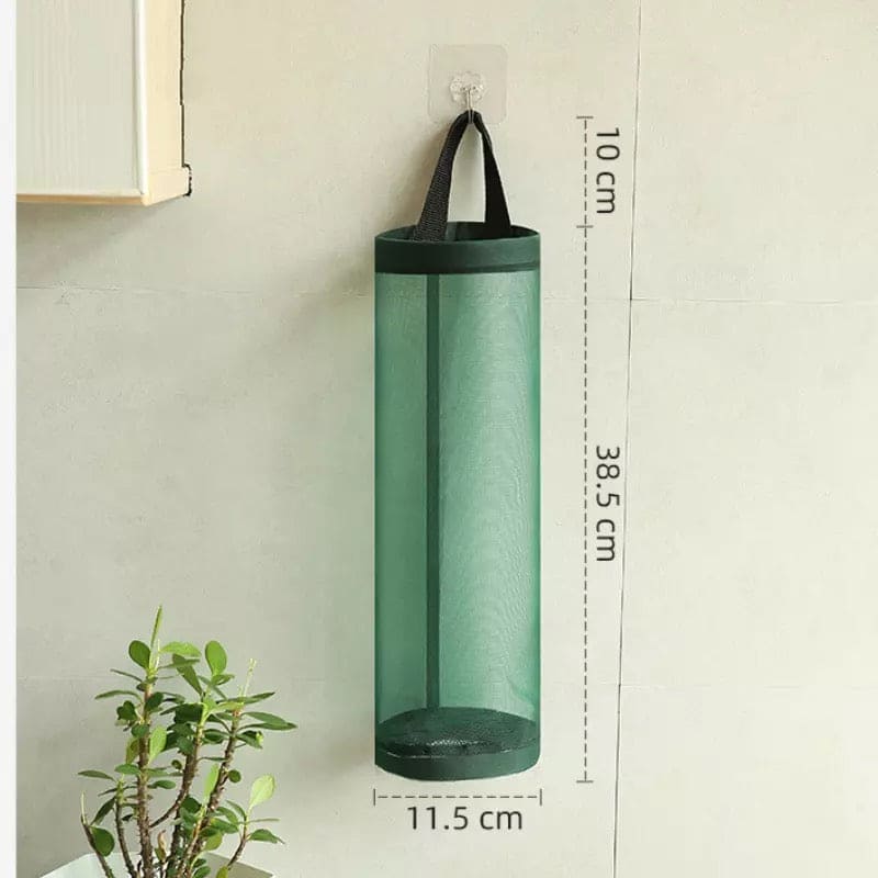 Net Plastic Bag Organizer, Home Grocery Bag Holder, Wall Mount Plastic Bag Holder, Kitchen Storage Shopper Dispenser, Trash Garbage Bag Organizer, Hanging Pouch Hang Bag
