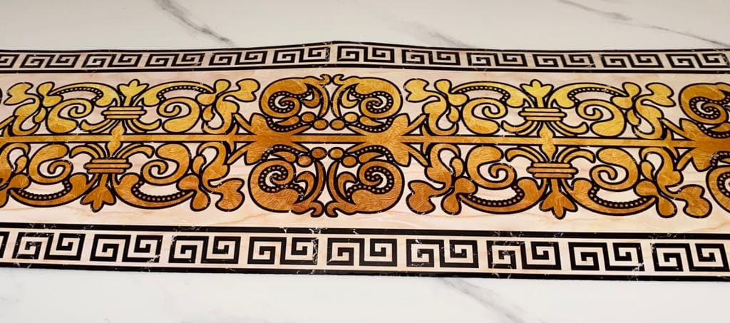 Self Adhesive Wall Skirting Border, Waterproof Floral Vintage Pvc Wallpaper, Self-Adhesive PVC Wall Covering Borders, Diy Home Decor Tile