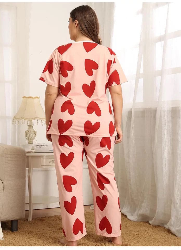Red Heart Night Suit