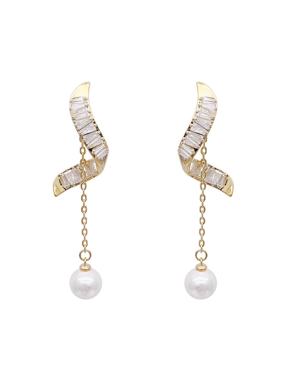 Pearl Tassels Earring For Women, Bling Earrings For Women, Butterfly Zircon Ear Jewelry, Vintage Wedding Earrings