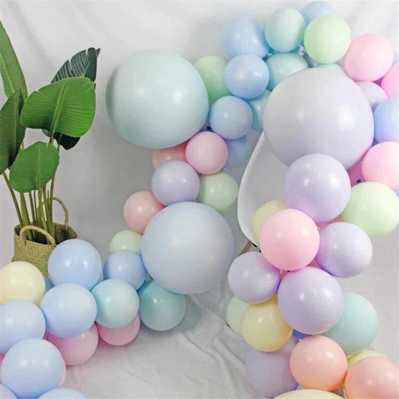 100 Pcs Mix Candy Color Macaron Latex Balloons