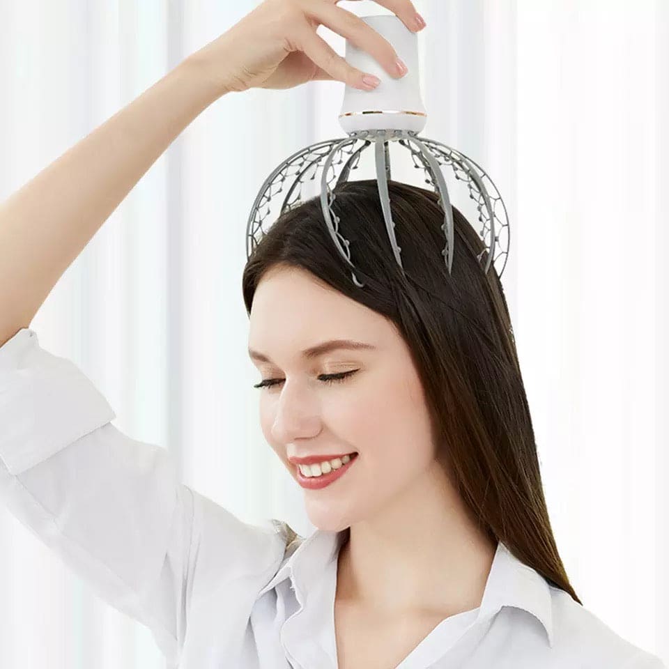 Portable Electric 12 Claw Head Massager, Electric Octopus Scalp Massager, Head Massage Relaxation Device, Health Care Vibrator Head Massager