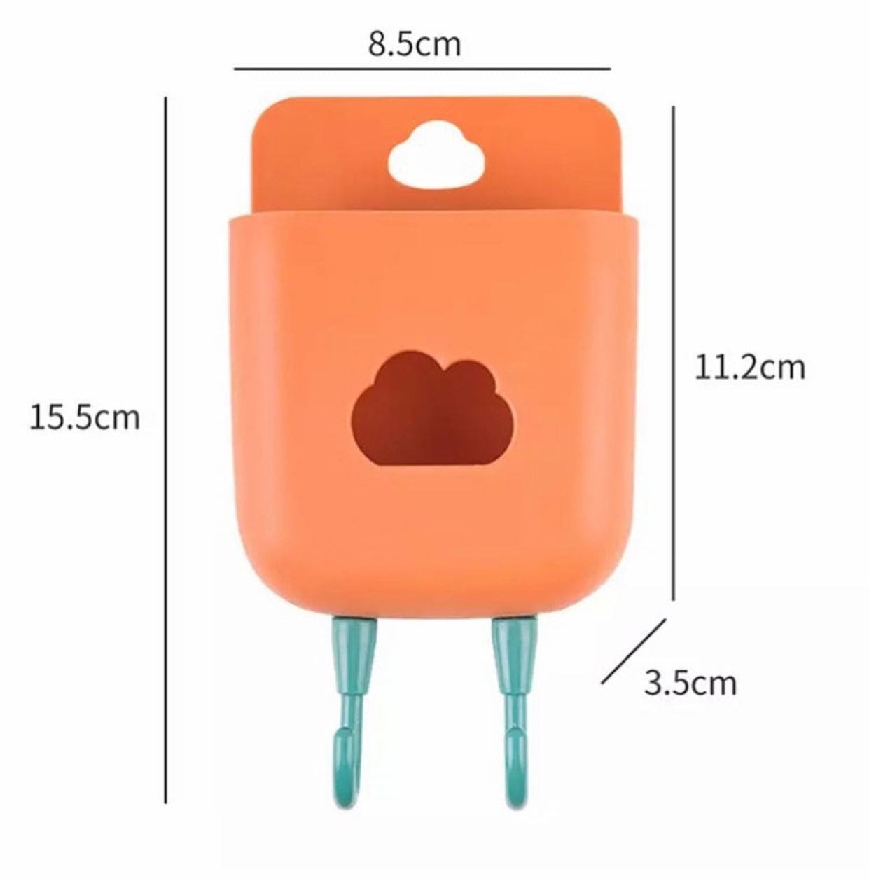 Cloud Wall Mounted Phone And Remote Holder, Durable Storage Basket, Home Office Wall Stand Storage Box, Wall Mounted Mobile Phone Plug, Multifunction Holder Stand