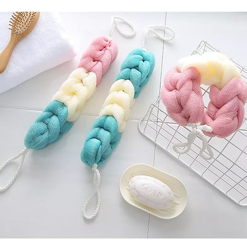 Flower Mesh Shoulder Scrubber, New Men Women Bath Sponge Towel Rub Brush, Body Wash Dry Brush, Mesh Shower Wash Sponge, Bubble Massage Brush, Shower Bath Wash Cloth