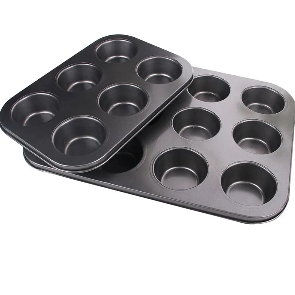 Non Stick Muffin Tray, Cupcake Muffin Tart Shells Mold, Cupcake Baking Tray, Bakeware Kitchen Accessories, Baking Pan Tool, Round Biscuit Pan