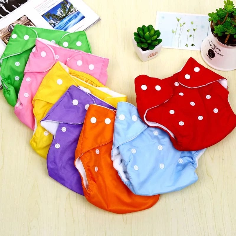 Baby Adjustable Washable Reusable Cloth Diaper Set of 4 11 Baby Adjustable Washable Reusable Cloth Diaper