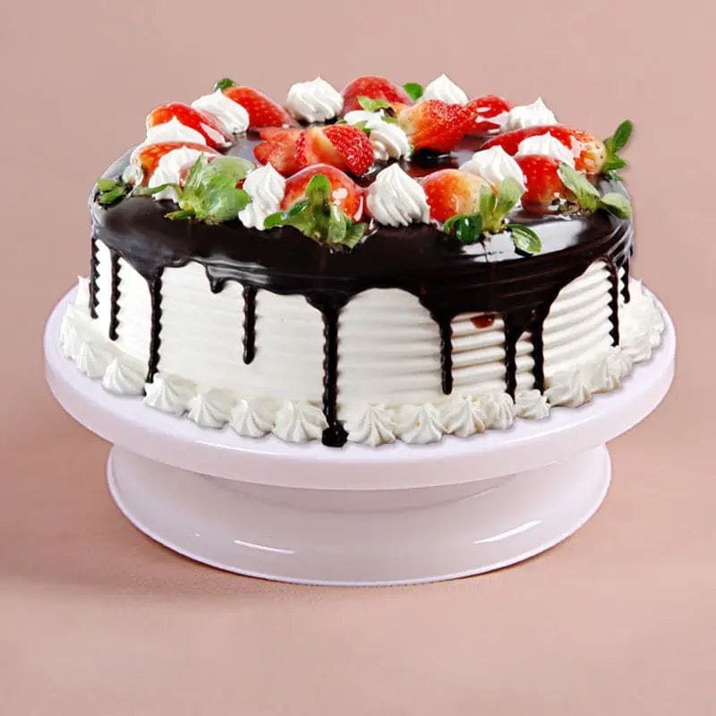 Cake Turntable Stand, Rotating Stable Anti-skid Round Cake Table, Cake Decorating Rotary Table, Kitchen Baking Tool, Revolving Dessert Serving Plate