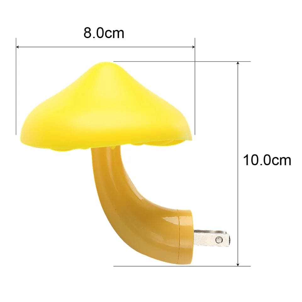 Mushroom Socket Night Light, Light Control Sensor Bedroom Light, Mushroom Wall Socket Lamp, Automatic Sensor Bedroom Decor Wall Lamps For Kid Room, Mini Bedside Socket Lamp, Electric Plug Warm White Light