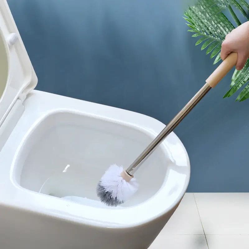 Floor Standing Toilet Brush with Holder, Plastic Toilet Brush, Bathroom Floor Scrubbing Set, Toilet Brush and Holder Set, Toilet Bowl Brush and Holder for Bathroom Organization,  Wall Mounted & Floor Standing
