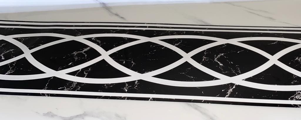 Self Adhesive Wall Skirting Border, Waterproof Floral Vintage Pvc Wallpaper, Self-Adhesive PVC Wall Covering Borders, Diy Home Decor Tile