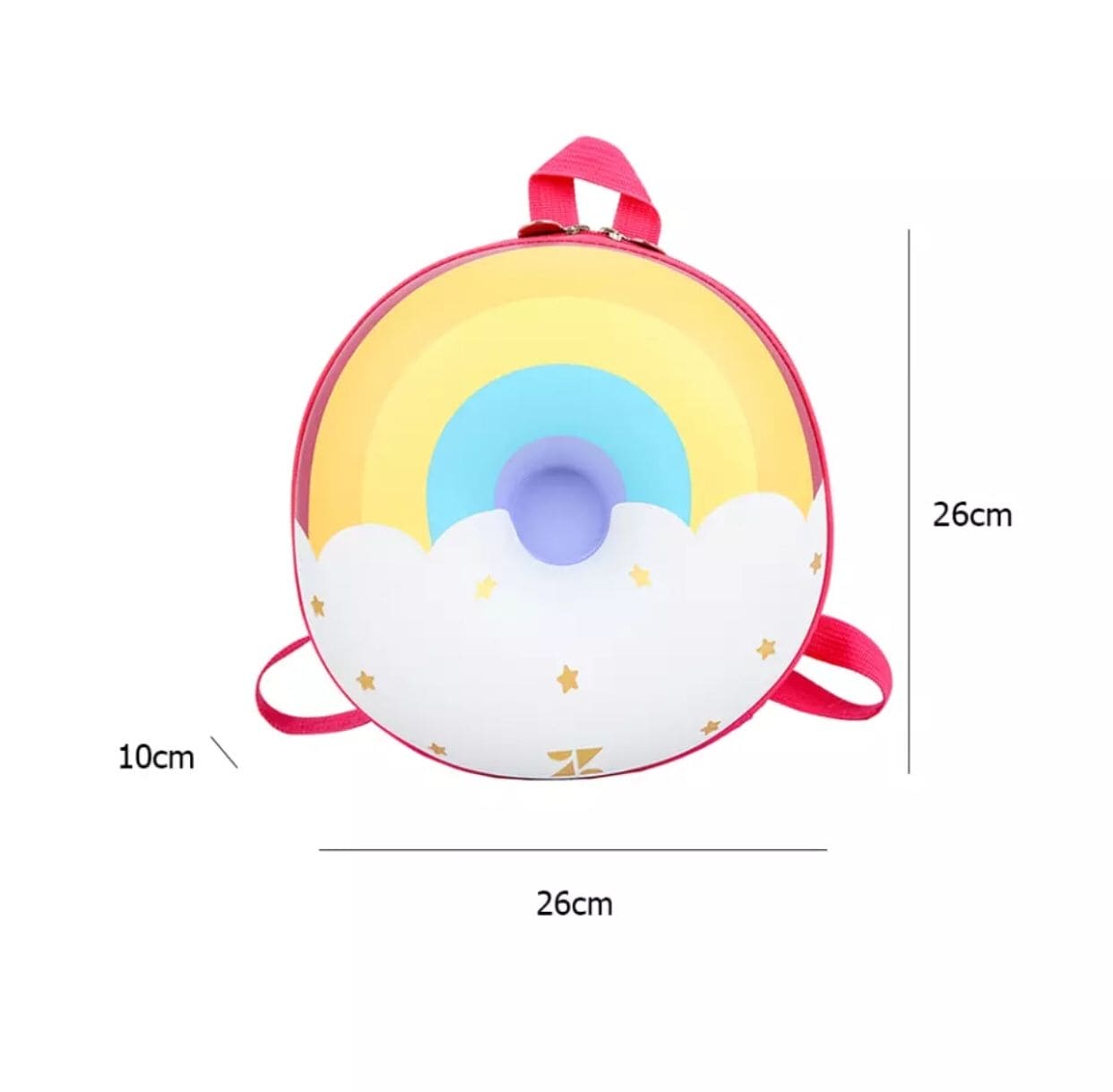 Cute Doughnut Rainbow Backpack, Kids Kindergarten School Book Bag, Cartoon Casual Students Bagpack, Elegant and Cute Toddler Backpack, Children Preschool Bag