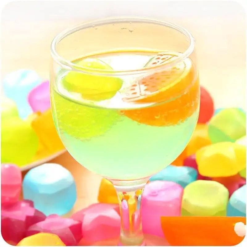 Reusable Ice Cubes, Freezable Ice Cubes, Plastic Non Diluting Ice Cubes, Reusable Washable Ice Cubes for Picnic Camping, Portable Ice Cube Cooler For Drinks, Refresh Cocktail Party Physical Cooling Tool