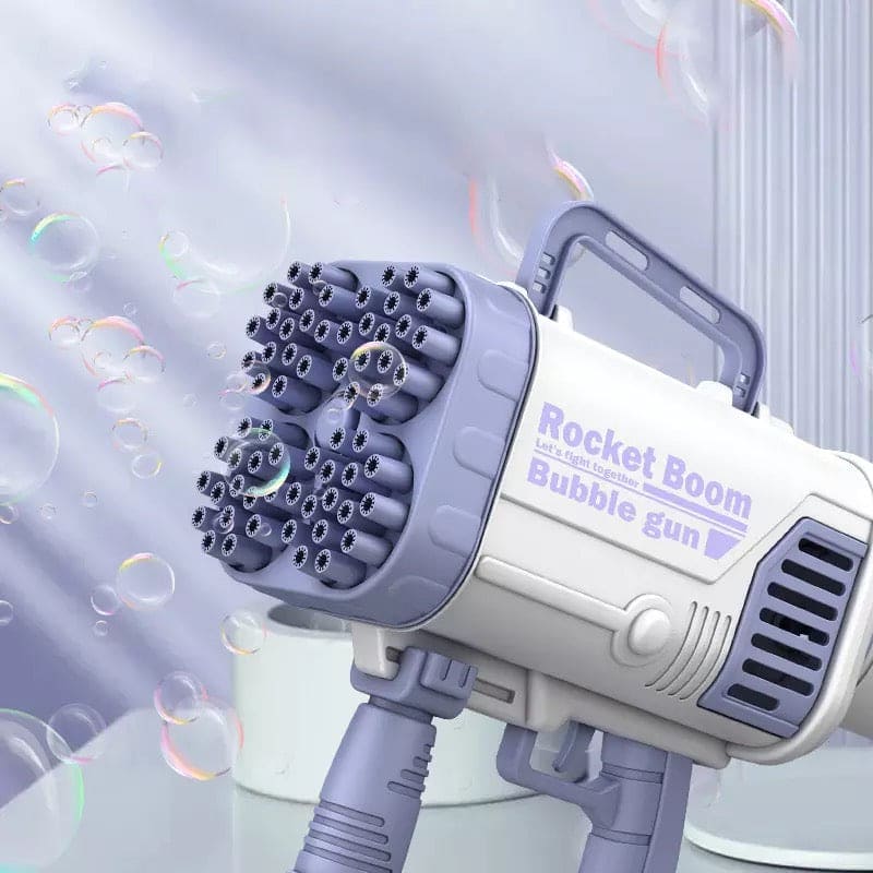 44 Holes Charging Electric Automatic Bubble Machine, Gatling Bubble Gun Toy, Heavy machine New Electric Bubble Gun, Summer Outdoor Soap Water Children Toy 44-Holes Big Gatlin Rocket Soap Bubbles Machine, Children Magic Bubble Blower Toy