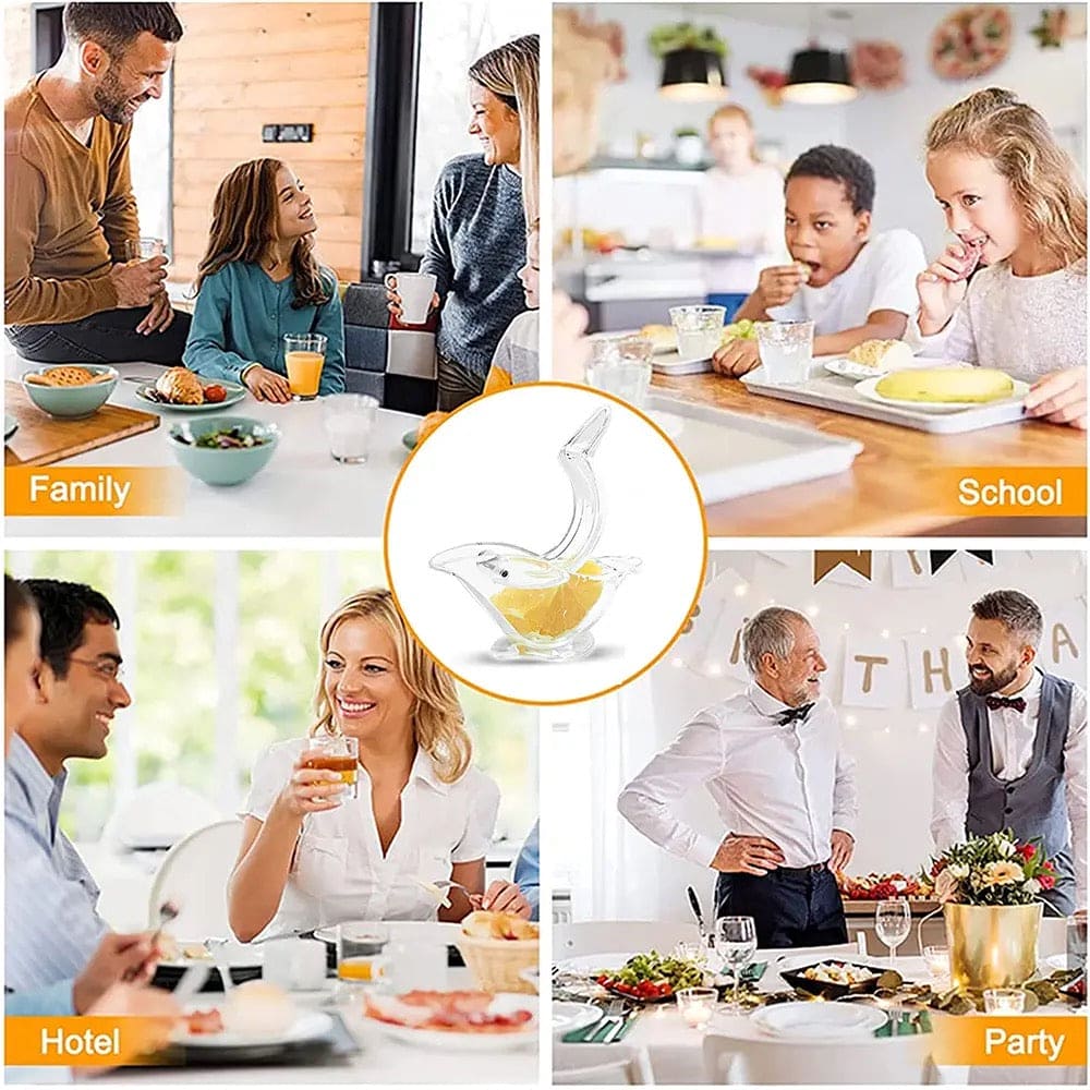 Bird Shape Lemon Squeezer, Acrylic Lemon Juicer, Convenient Fruit Juice Gadget, Hand Press Lemon Squeezer for Kitchen, Citrus Press Juicer Squeezer Kitchen Tool, Ergonomic Portable Fruit Juicer, Lemon Slice Wedge Squeezer