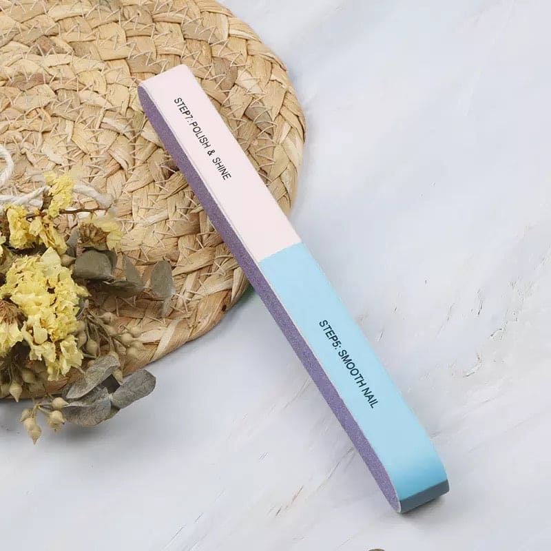 7 Faced Sandpaper Nail File Knives Nail Tool, Nail File Double Side Buffing Bar, Seven Sided Nail Files Polishing Tool, Manicure Pedicure Professional File Nail Art Sanding Nail Buffer