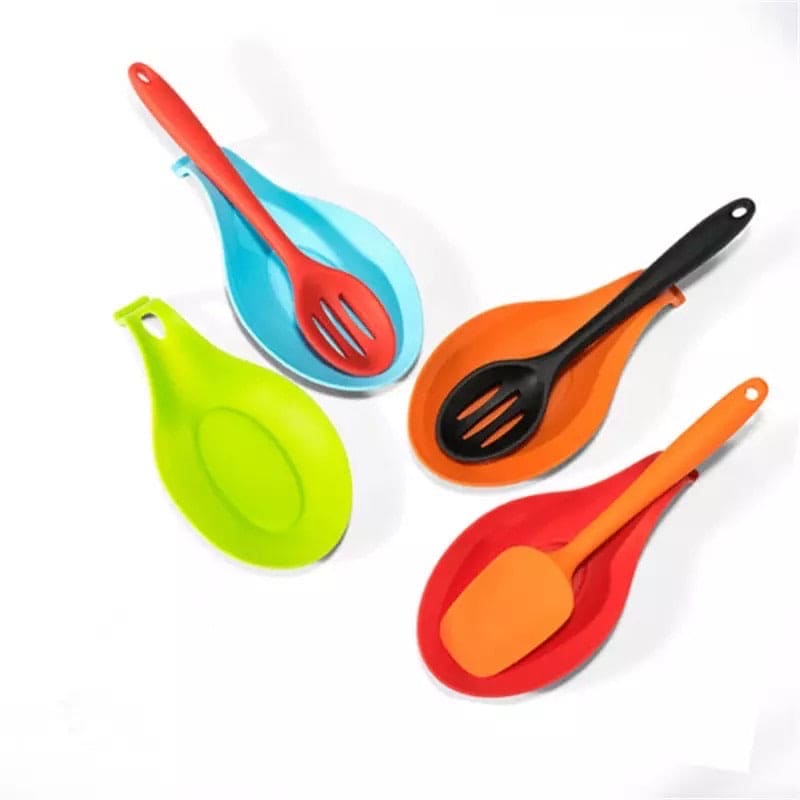 Food Grade Silicone Spoon Holder, Kitchen Utensil Holder, Heat Resistant Spoon