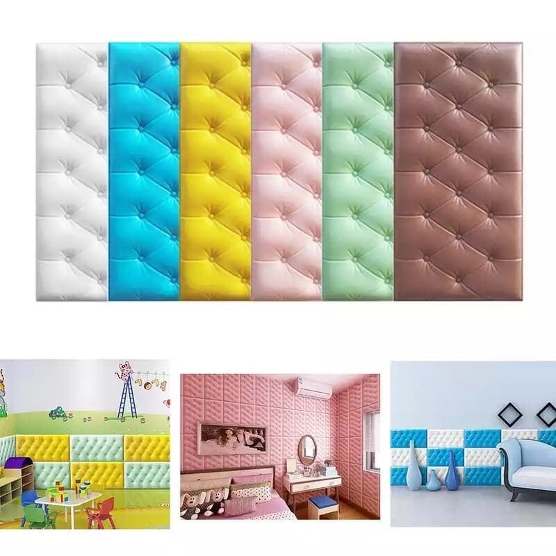 Anti Collision Wall Mat Floor Pad, Bedroom Children's Bedside Bed Soft Cushion, Waterproof 3D Wall Stickers, Self-adhesive PE Foam Wallpaper, Anti-collision Wall Pad For Kids