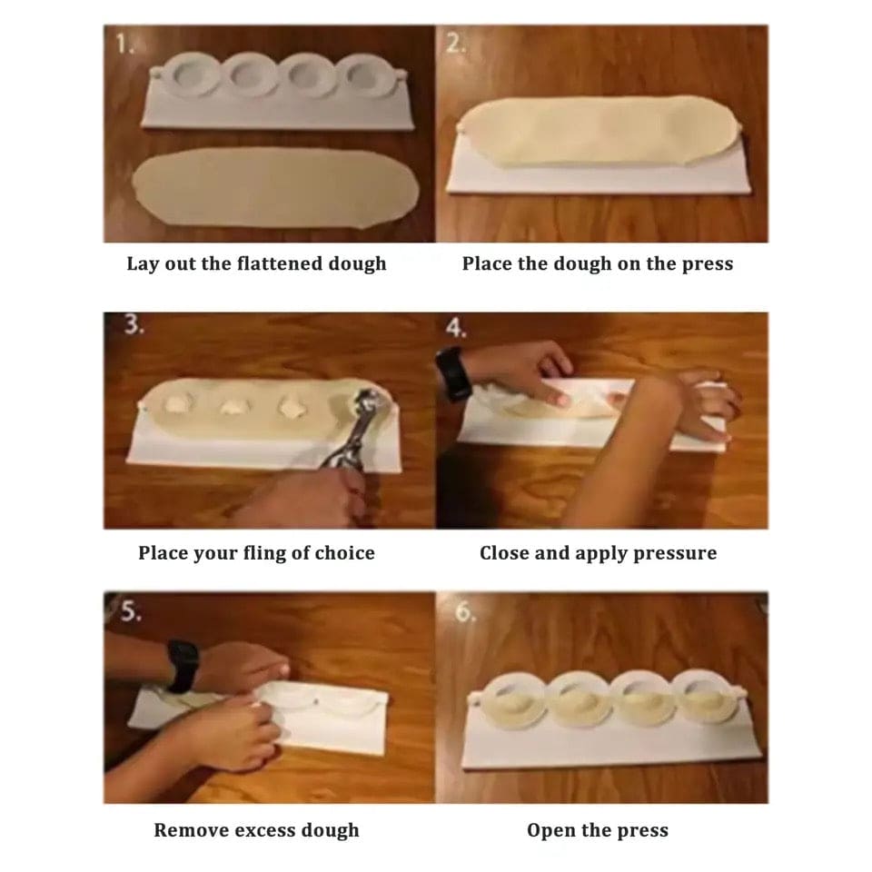 4 Pcs Momos Maker, Dumpling Making Molds, Dumplings Press Maker Kitchen Tool, Small Dumpling Skin Stencil, Samosa Ravioli Dumpling Pie Empanada Maker