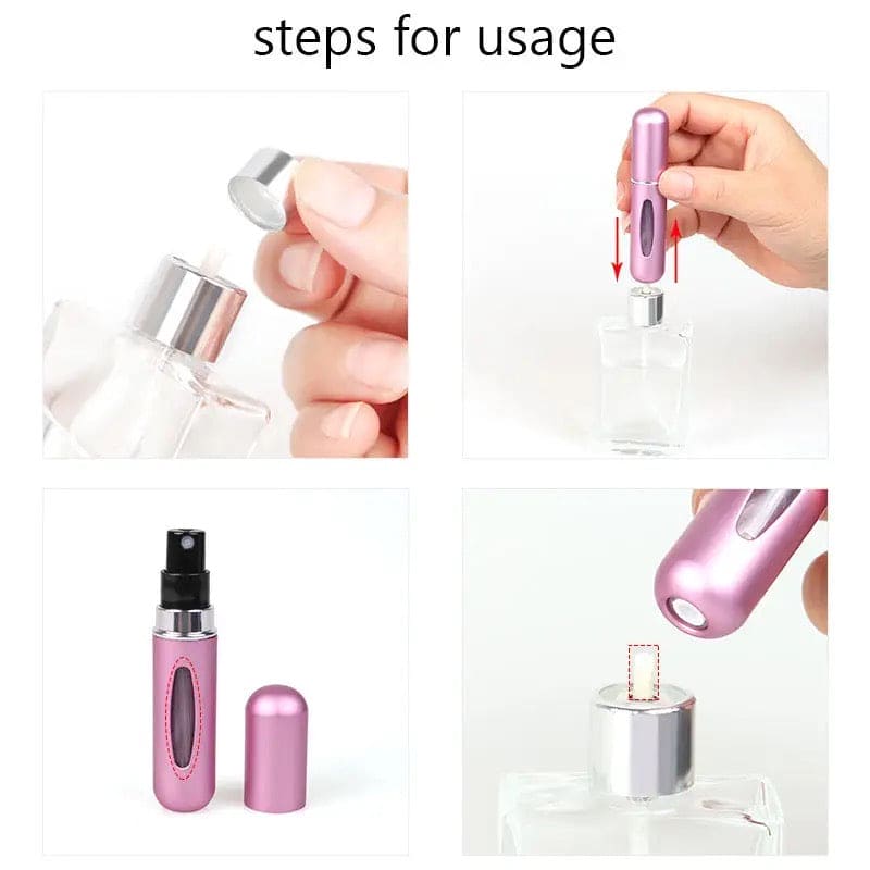 Mini Refillable Empty Perfume Bottle, Portable Atomizer Spray Bottle, Travel Perfume Bottle, Perfume Spray Scent Pump Case, Travel Perfume Bottle