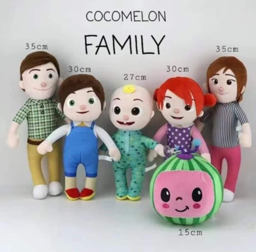 Set Of 6Cocomelon Family Plush Dolls, Cocomelon Plush Toys For Kids Bedtime, Cocomelon Sister Brother Mummy Daddy Stuffed Dolls, Soft Stuffed Toys, Cute Cocomelon Action Figures