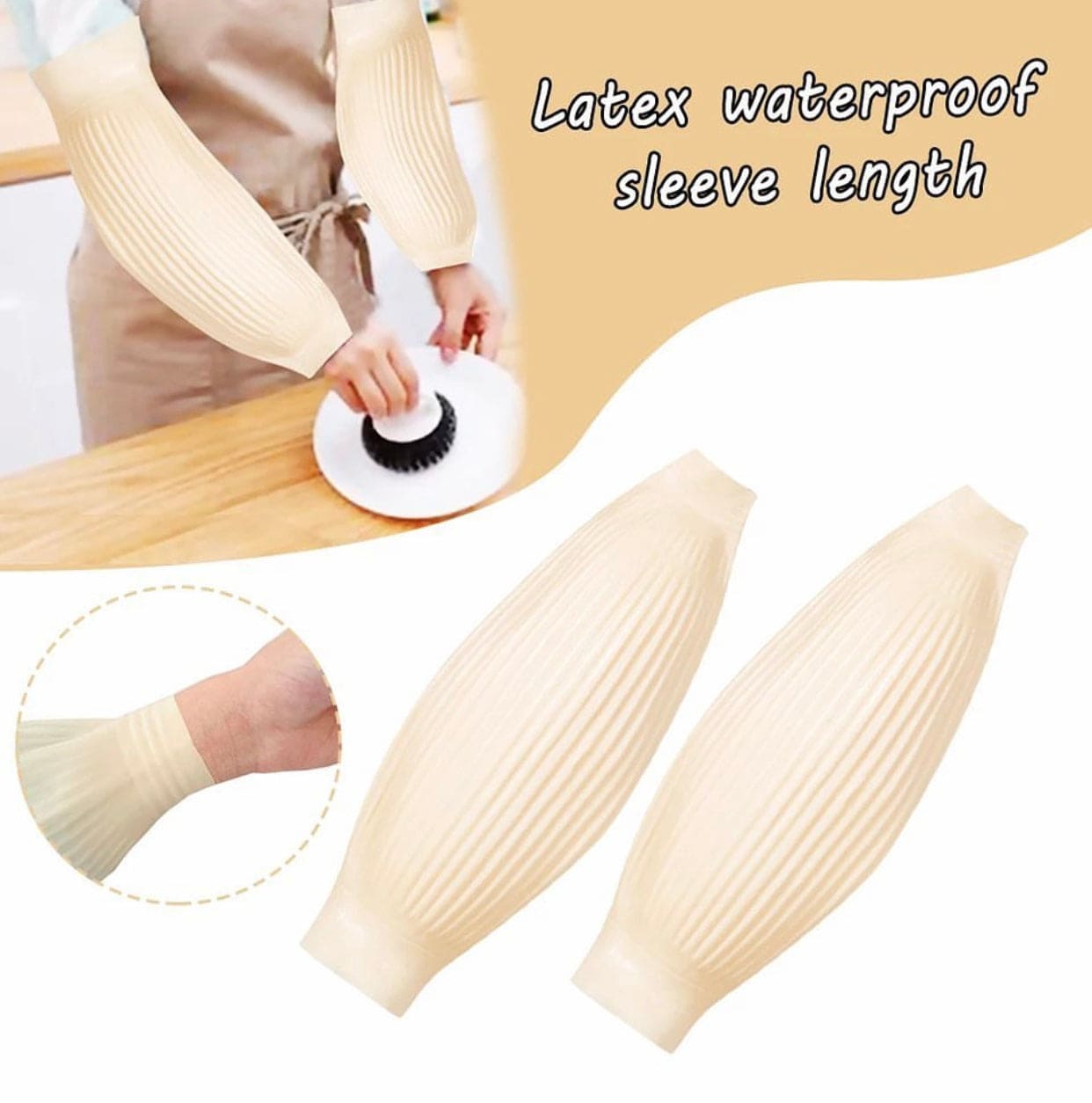 Washing Sleeves, Waterproof Latex Arm Sleeves Covers, Multi-Use Latex Resuable Sleeves, Durable Nonwoven Oversleeves