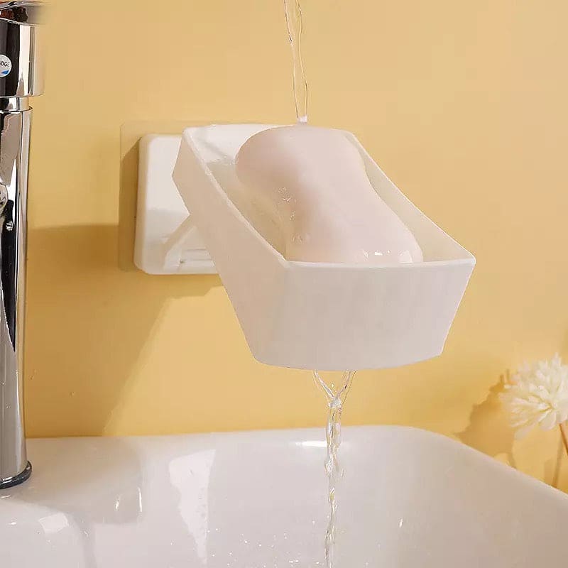 Creative Foldable Soap Box, Durable Soap Tray, Bathroom Rotation Soap Dish, Adjustable Dish Drain Soap Holder, Punch Free Retractable Soap Holder, Bar Soap Holder for Shower Wall, Kitchen Bathroom Soap Bar