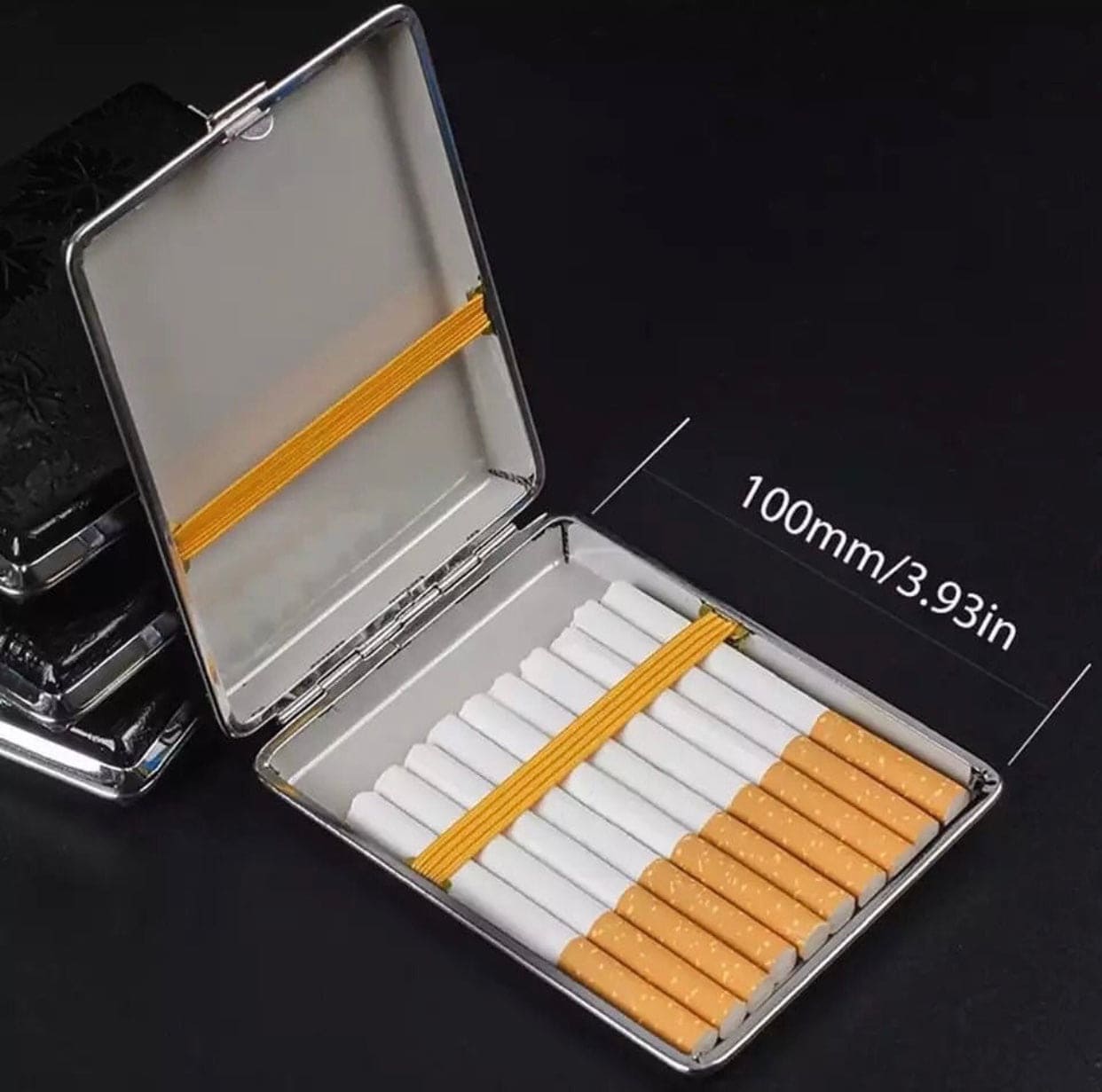 Cigarette Case, Anti-Deform Cigarette Storage Holder, Pressure Proof Protective Cigarettes Case, Faux Leather Cigarette Box