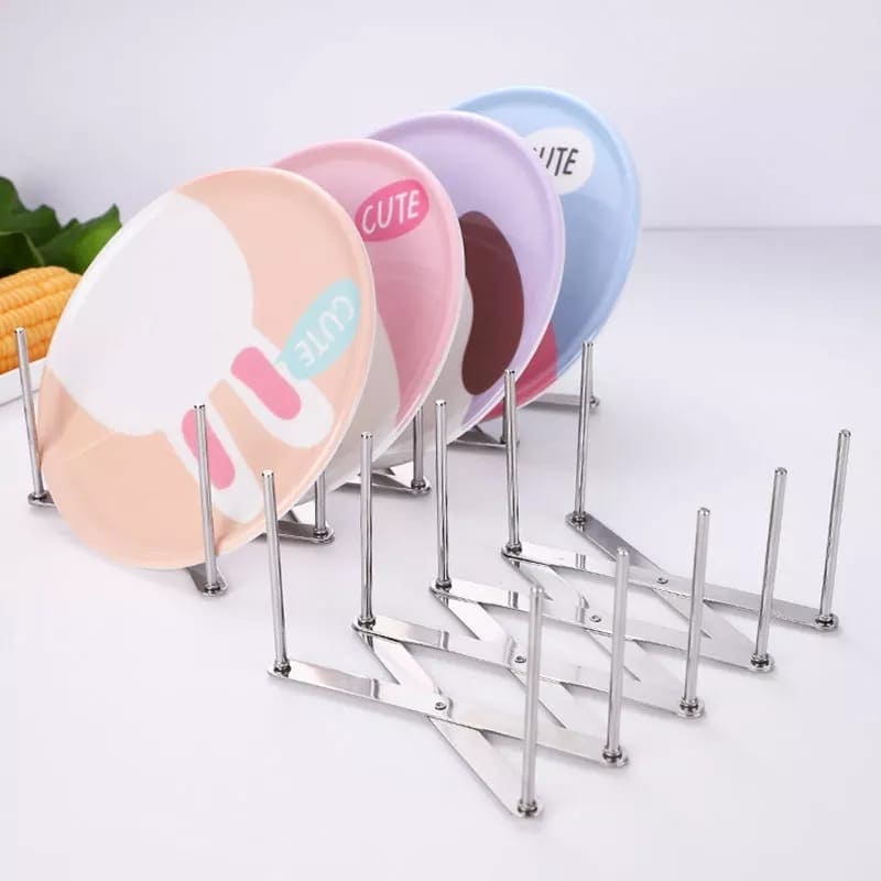 Folding Pot Cover Rack, Multi-Function Steaming Plate Rack, Pot Cover Rack,  Stainless Steel Spoon Holder Storage Rack, Wall Hook Kitchen Cooking Tools