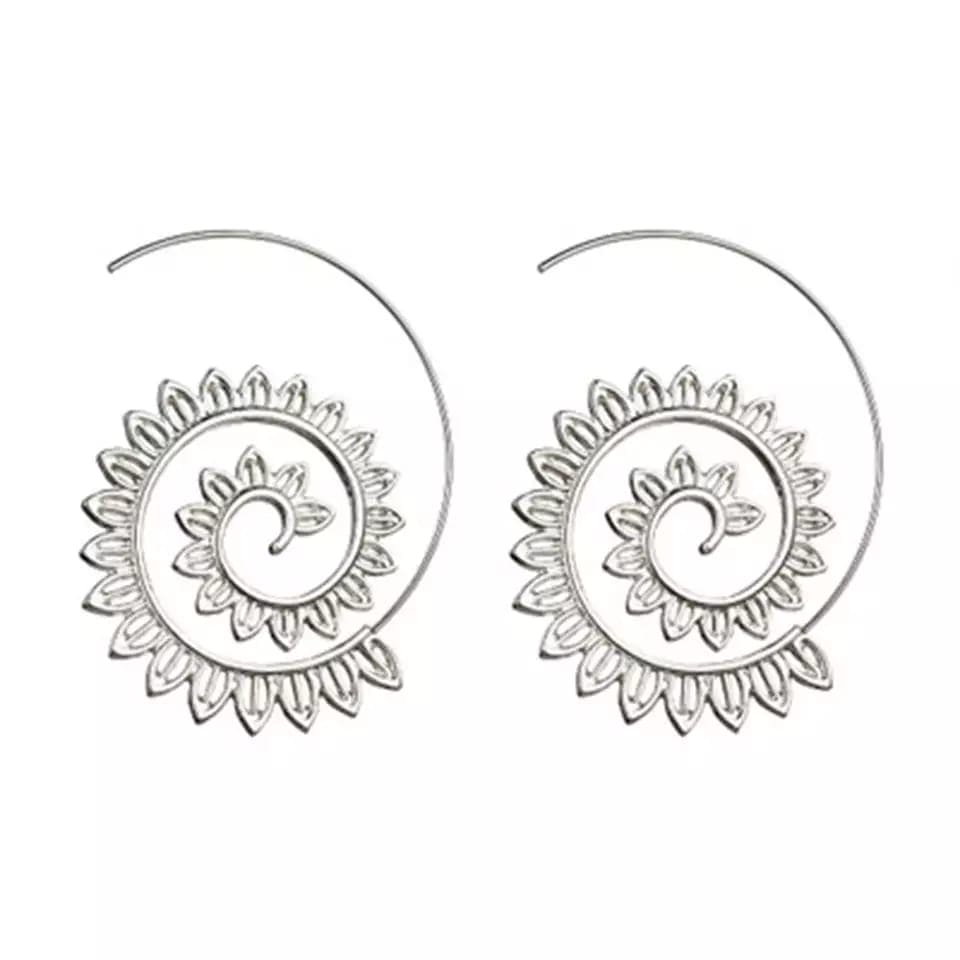 Trendy Geometric Spiral Drop Earrings, Sweet Fairy Trendy Spiral Drop Earrings